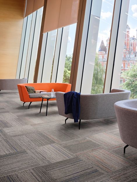 Interface Line Leader carpet tile in workplace lobby image number 5