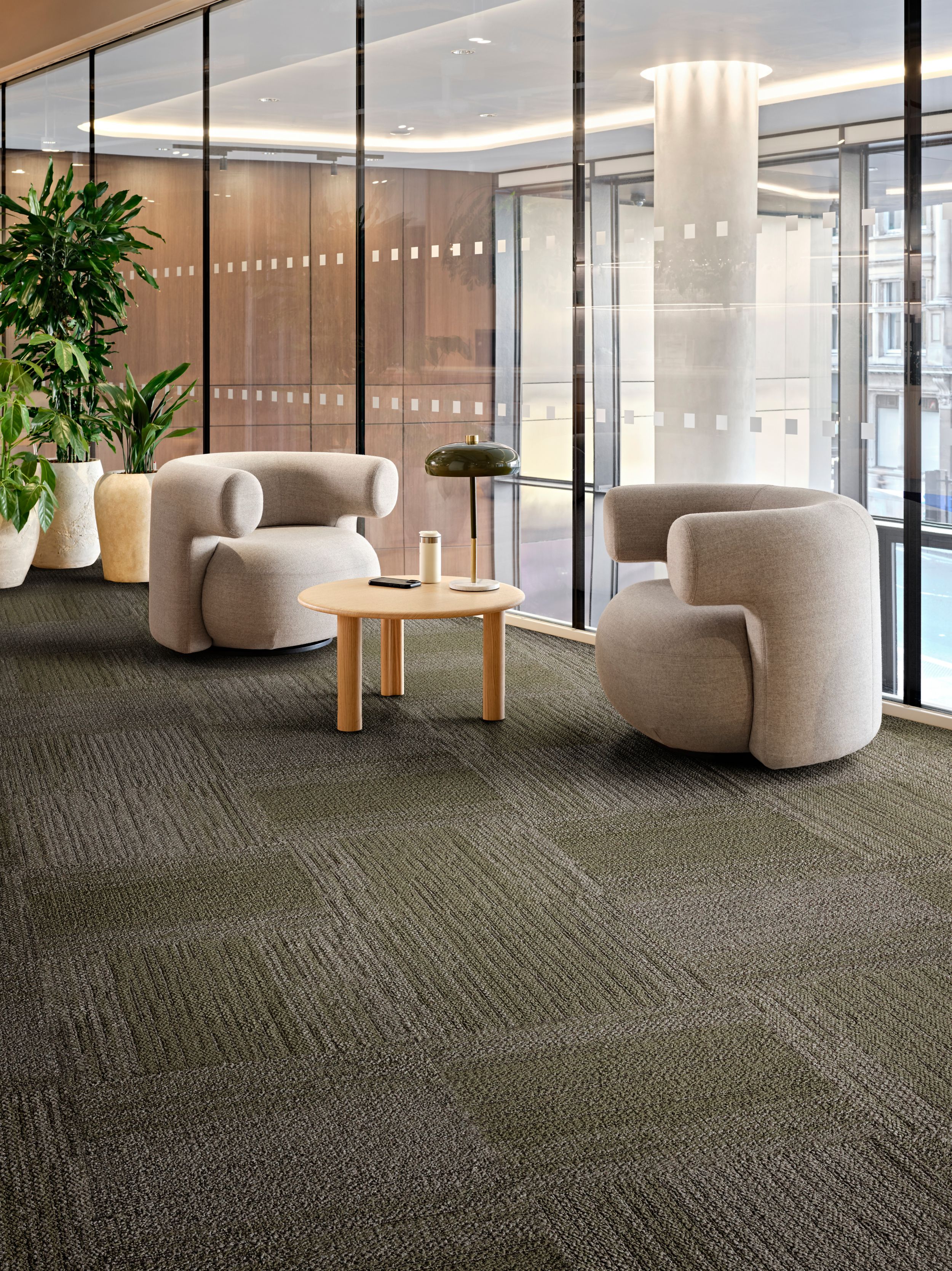 Interface Out of Bounds carpet tile in workplace lobby image number 4
