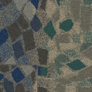 Stone Course Carpet Tile In Tealstone image number 1