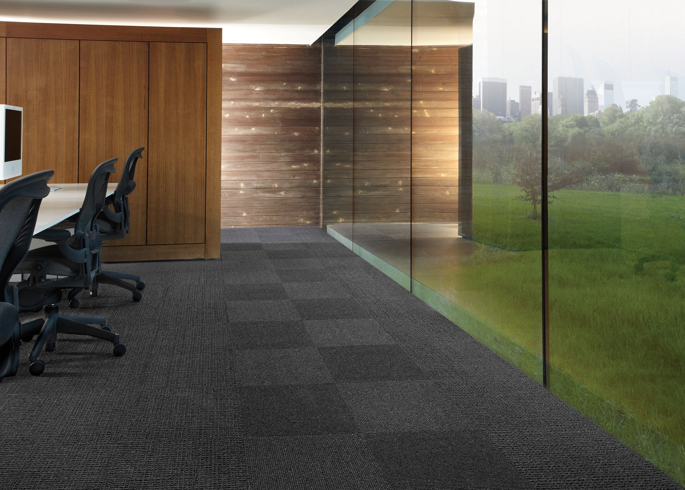 Interface UR202 and UR203 carpet tile in conference room with glass wall image number 3