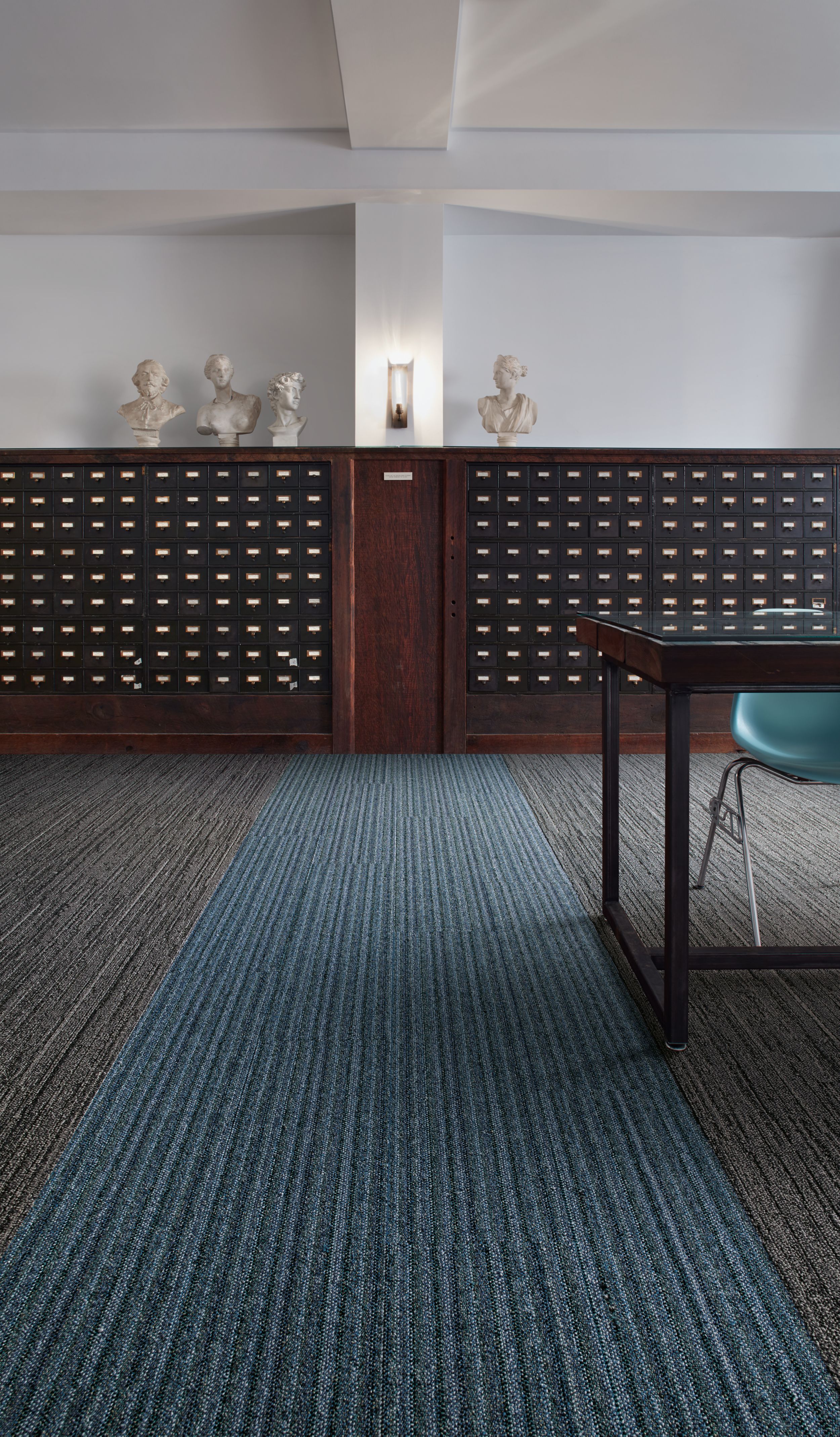 Interface WW865 and WW880 plank carpet tile in office common area  image number 8