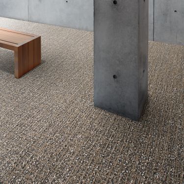 Interface WW890 plank carpet tile in lobby area with column image number 1