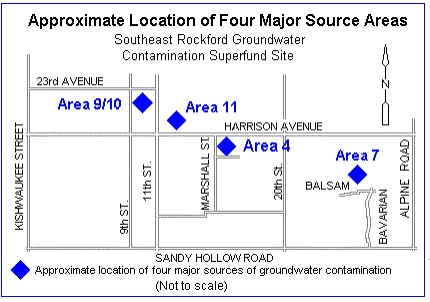 Map: Approximate Location of Four Major Source Areas