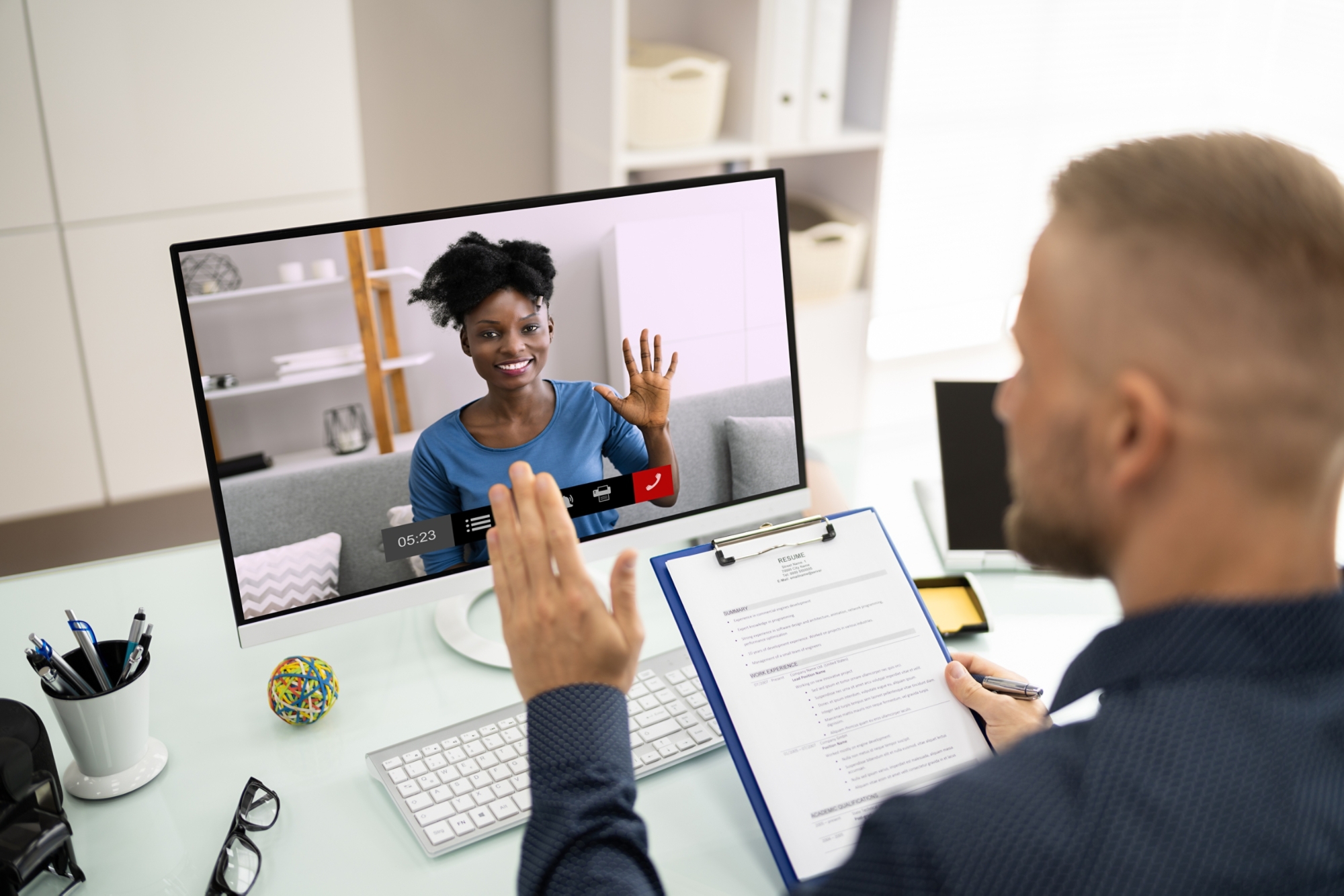 Virtual Job Interview Webcast Using Online Video Conference