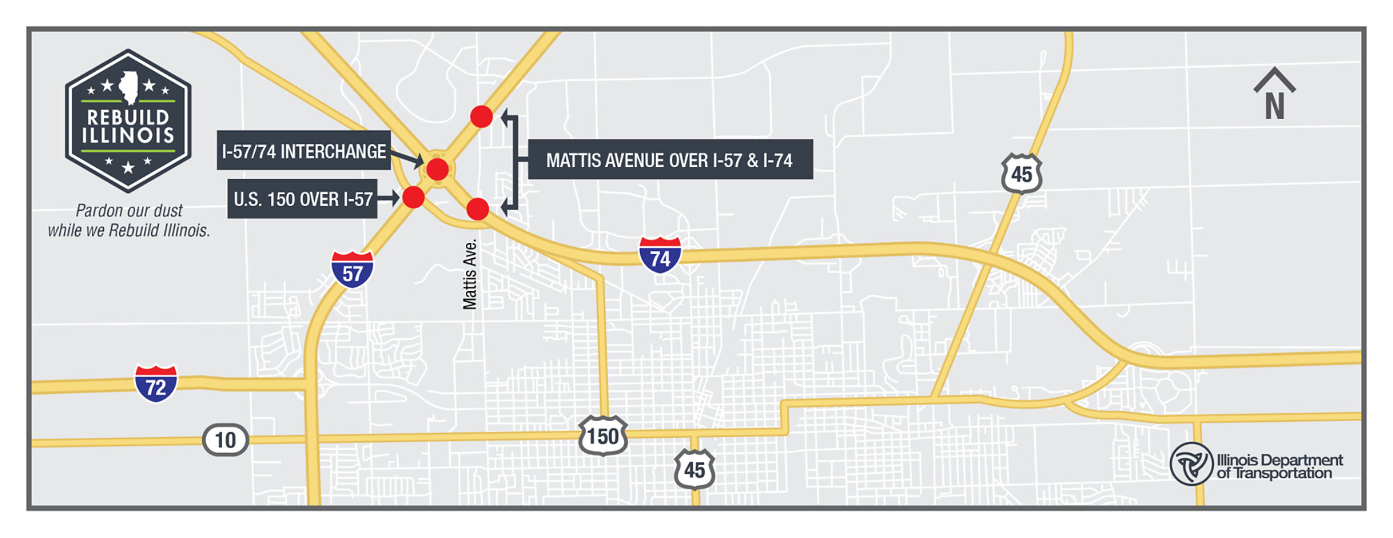 Map Of I 57 In Illinois - Zorah Kiersten