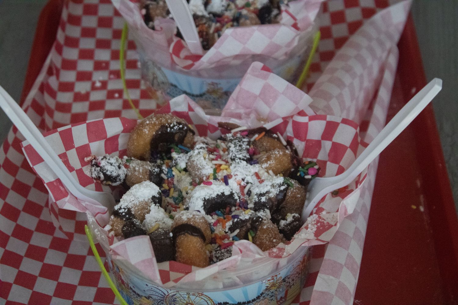 Cosmic Brownie Explosion Mini Donuts from The Donut Family