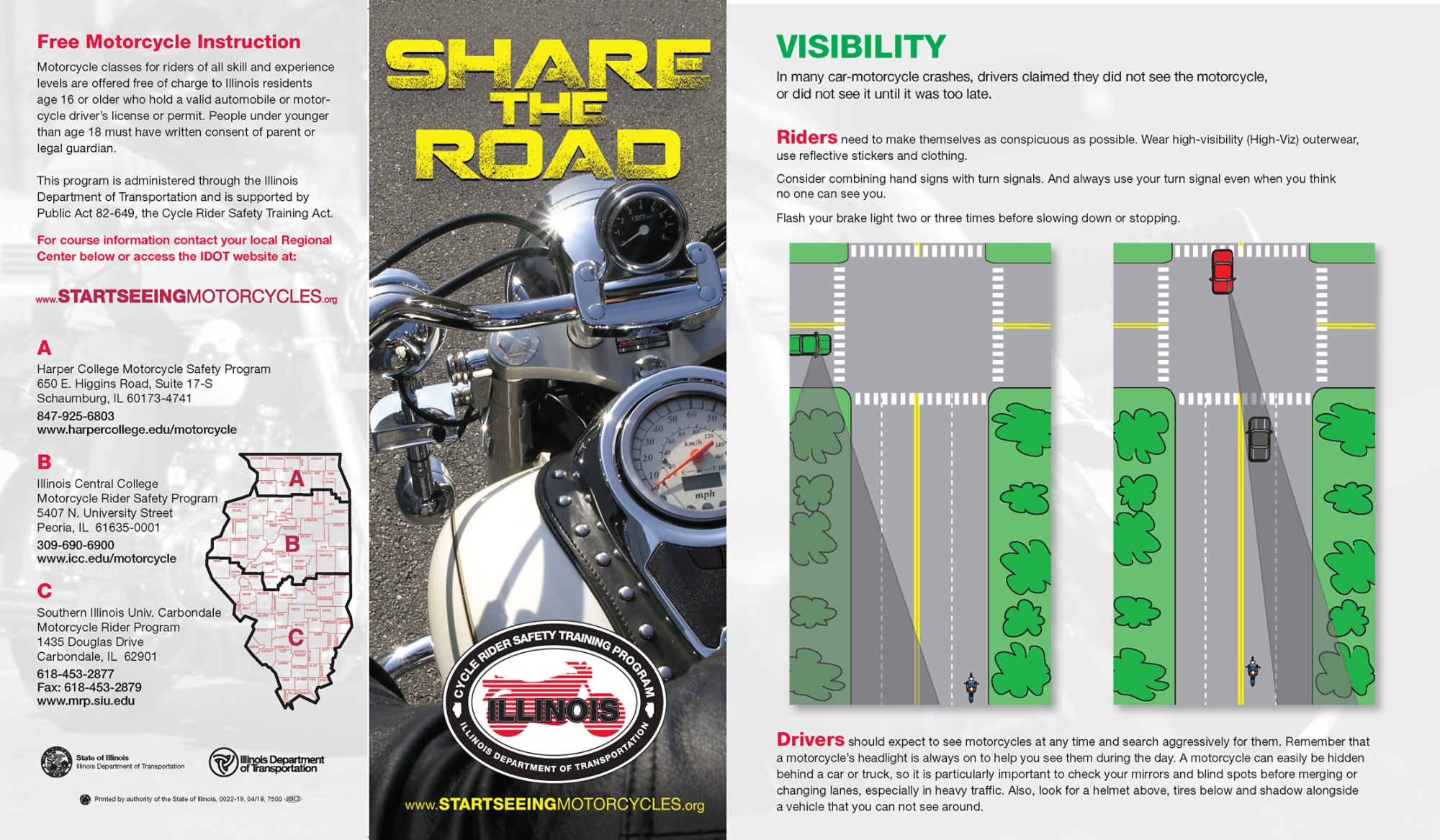 Motorcycle share the road infographic.