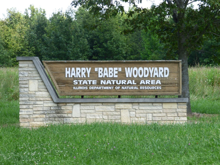 Harry 'Babe' Woodyard State Natural Area welcome sign