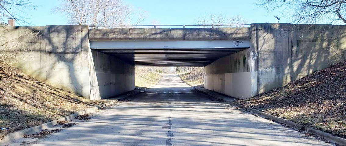 bridge with walkway underneath