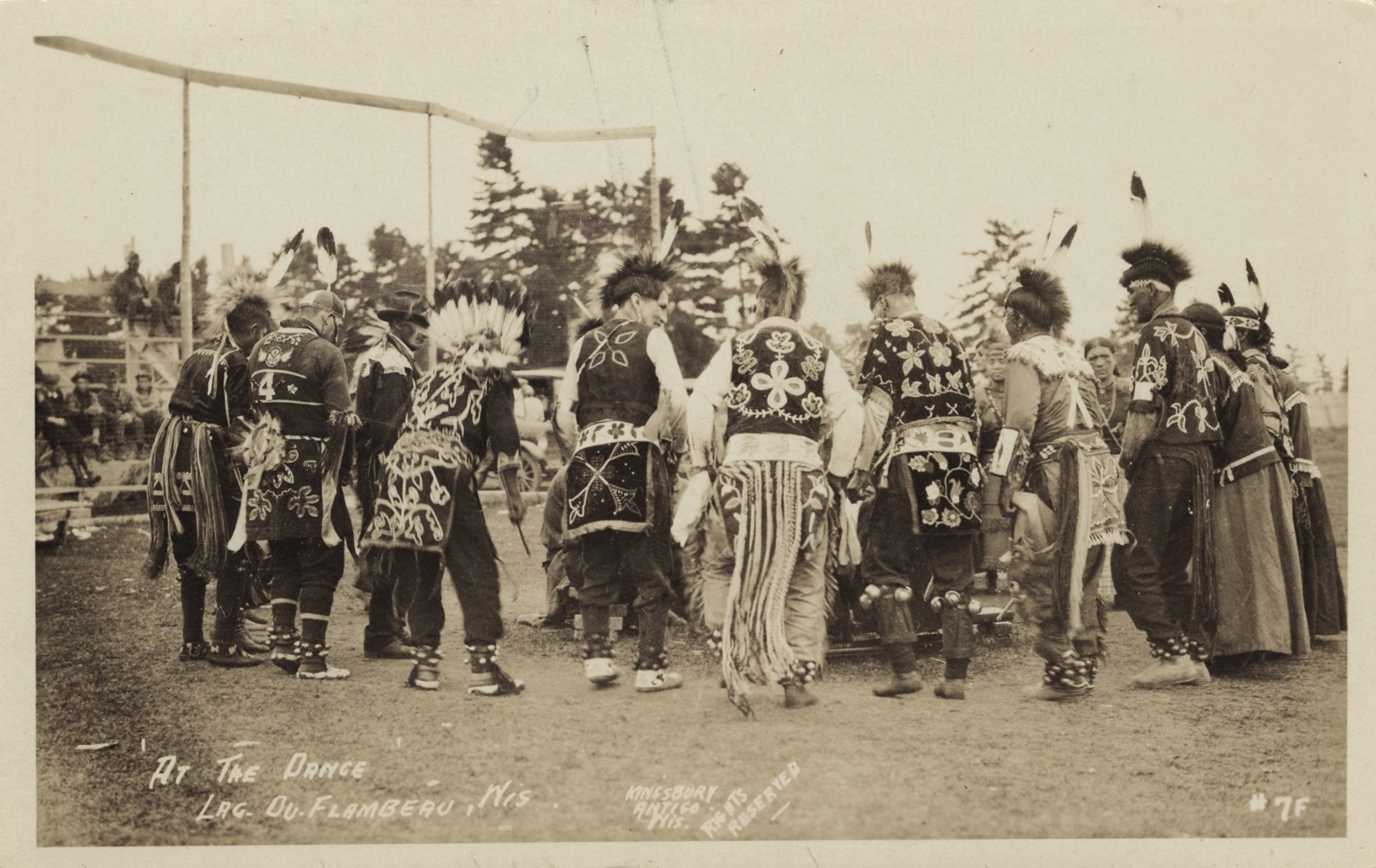 “At the Dance, Lac du Flambeau, Wis.” Arthur J. Kingsbury Unknown date Black & white photographic print 5.5 x 3.5 inches Image courtesy Wisconsin Historical Society, WHI-ID 132435