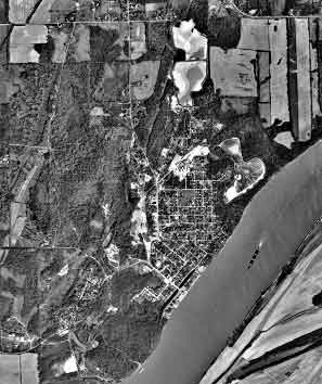 Aerial photograph, Rosiclare Mine, Hardin County Illinois