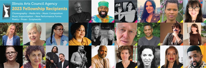 Illinois Arts Council Fellowship Banner with photos of each Fellowship recipient