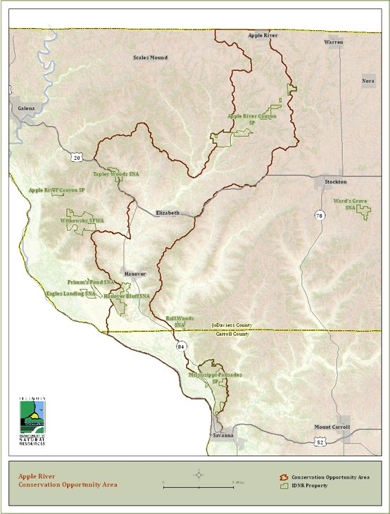Map of Apple River area