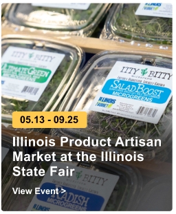 Illinois Products Artisan Market at the Illinois State Fair 5-13 to 9-25