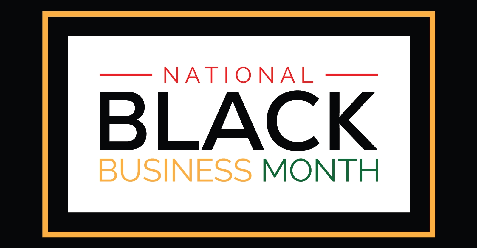 Black Business month banner