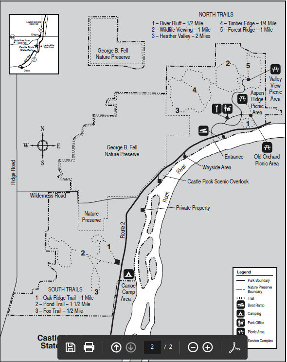 Castle Rock Site Map