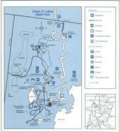 chain o lakes site map