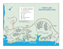 Clinton Lake Campground Map Small