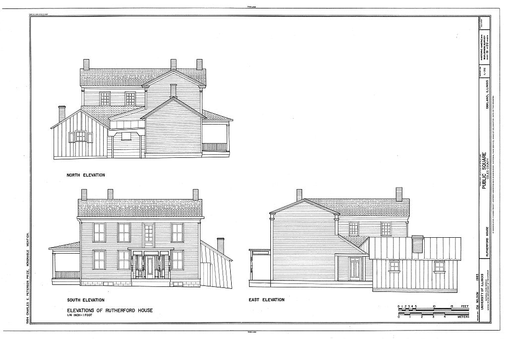 Oakland, Public Square (buildings), North Walnut, West Montgomery, North Pike, & West Main Streets (HABS IL-252)