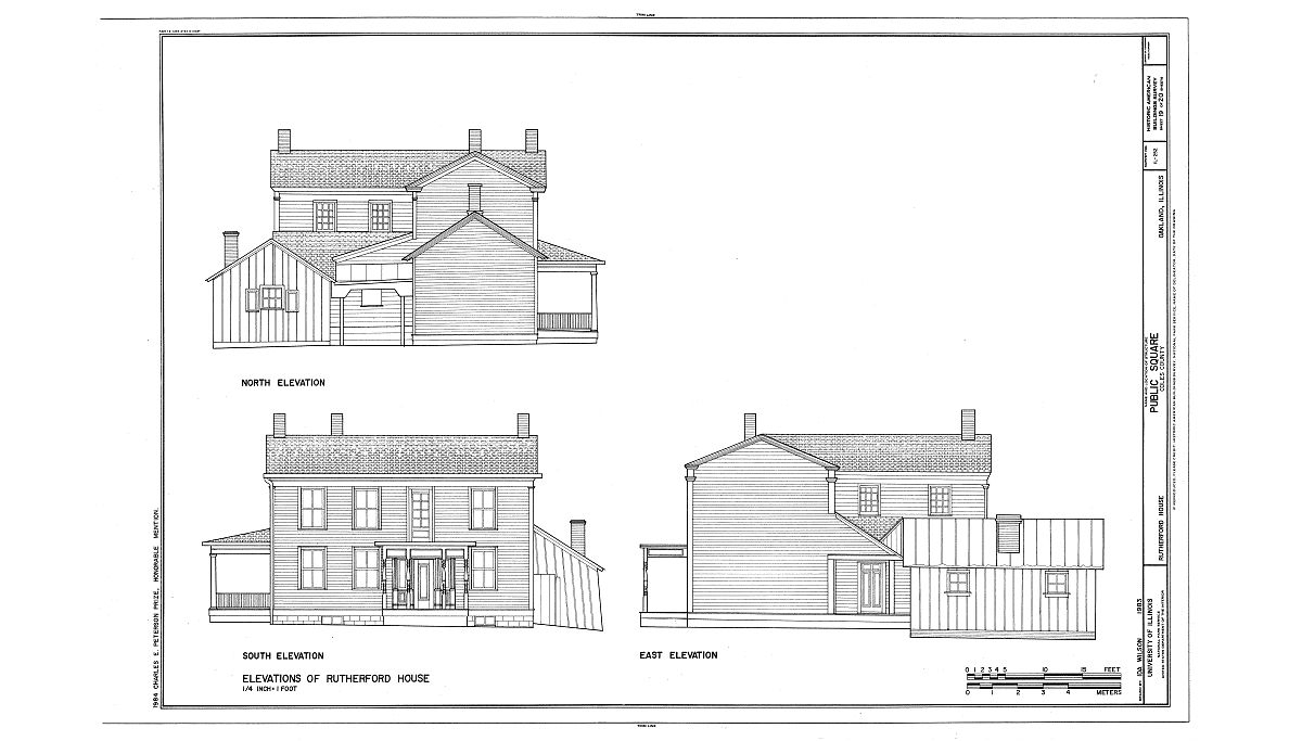 Oakland, Public Square (buildings), North Walnut, West Montgomery, North Pike, & West Main Streets (HABS IL-252)
