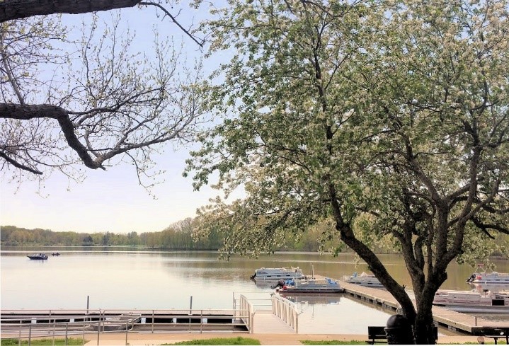 State Park docks by a concession stand