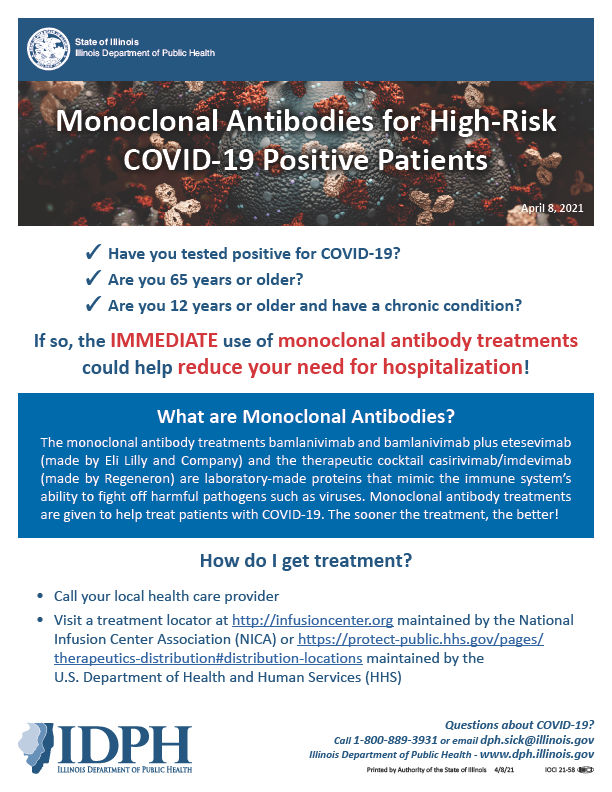 Monoclonal Antibodies for High-Risk COVID-19 Positive Patients Flyer
