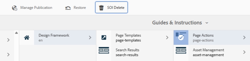 Hard select the page and then click on delete