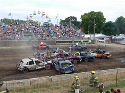 Photo of a demolition derby