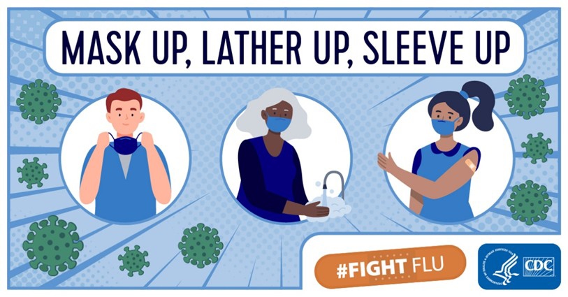 Mask Up, Lather Up, Sleeve Up #FightFlu
