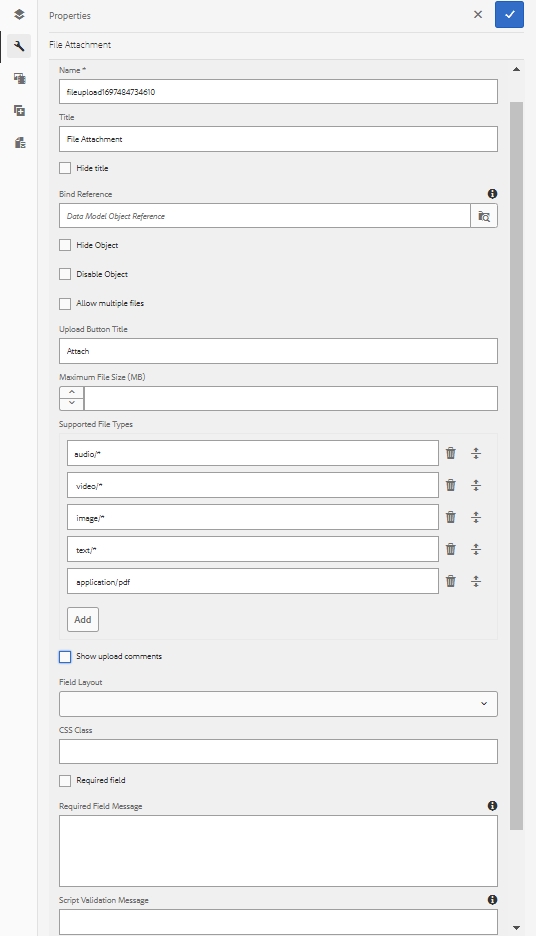 File Attachment Configuration