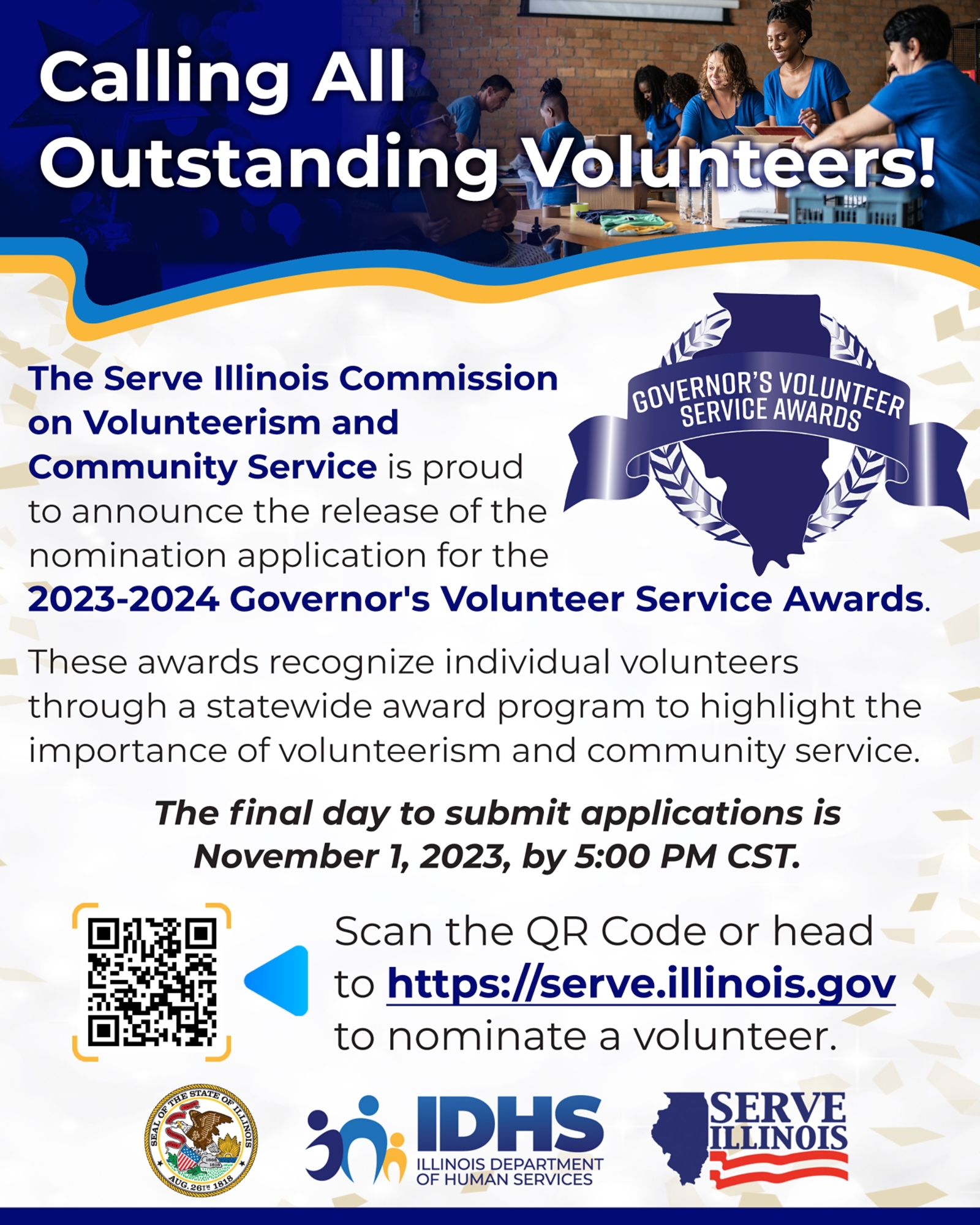Governor's Volunteer Service Awards flyer