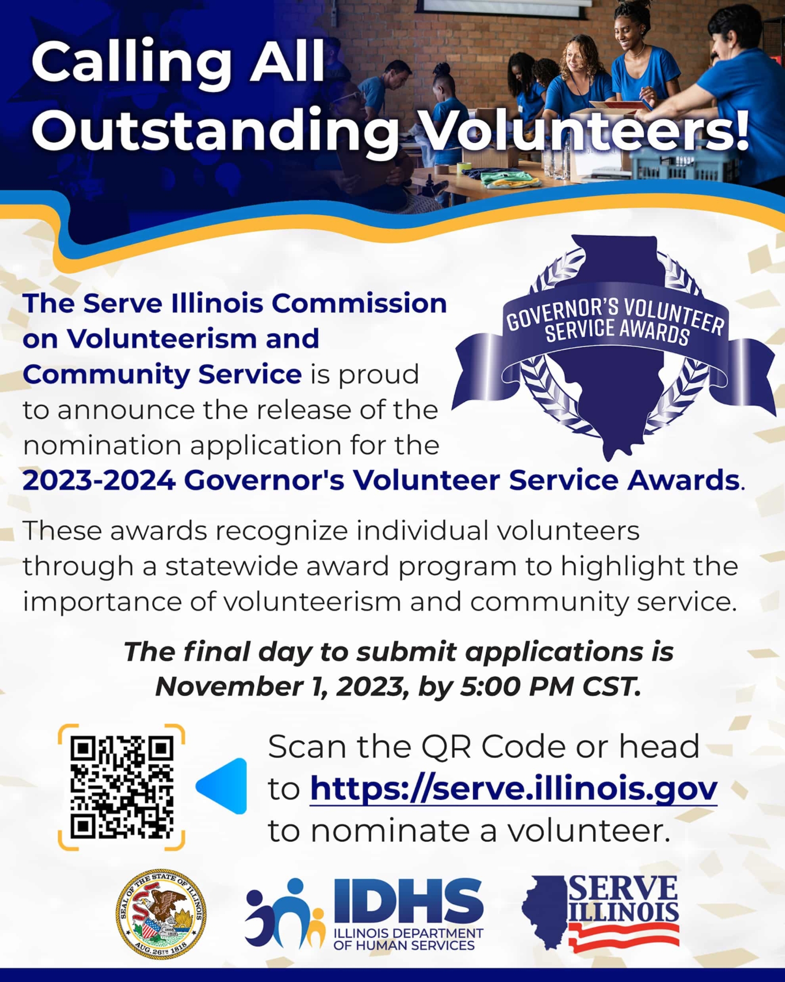 Governor's Volunteer Service Awards flyer