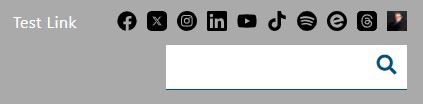 Header Social Media Section