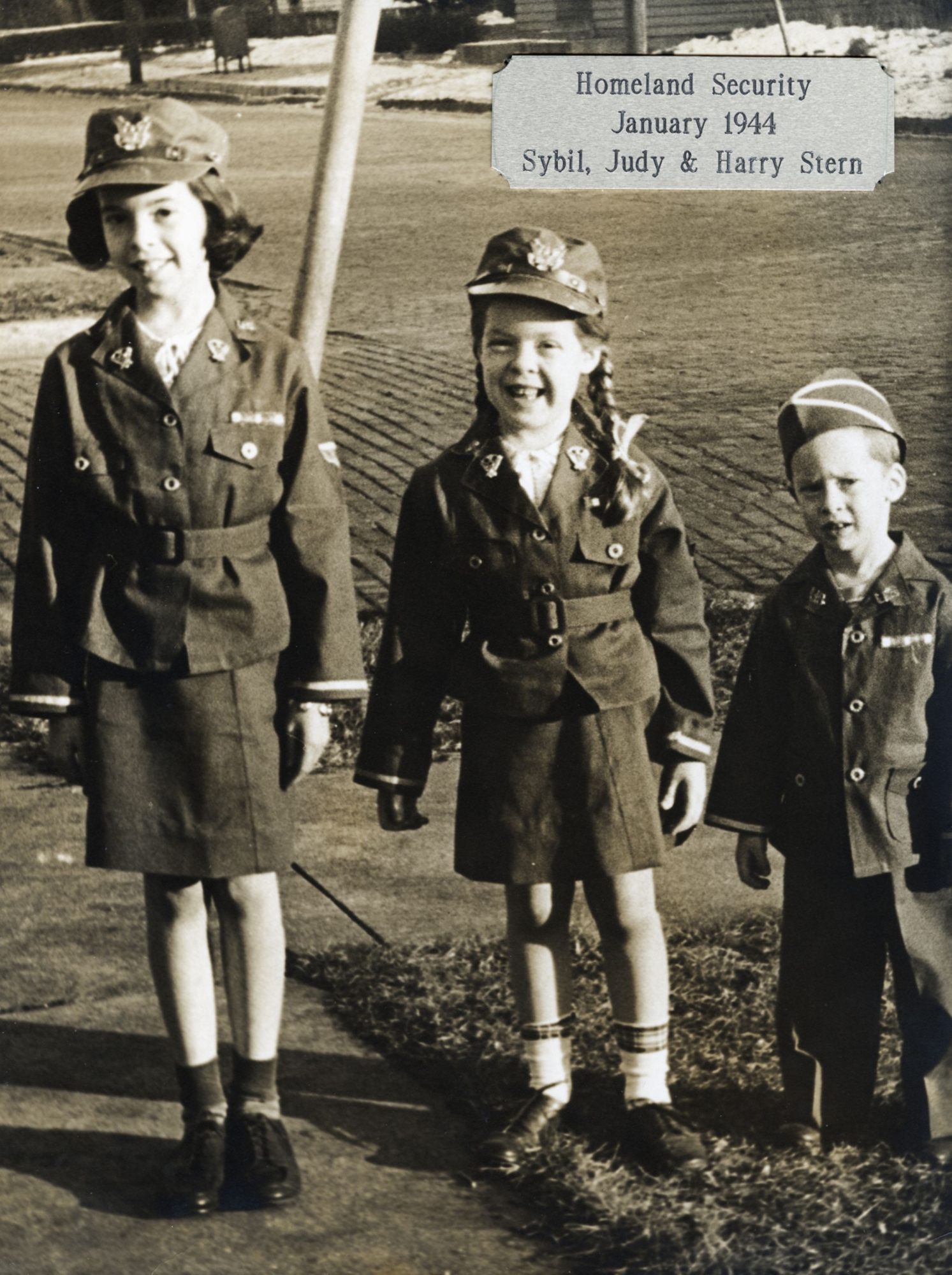 Homeland security Janurary 1944 - Sybil, Judy and Harry Stern