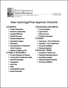 Hydrology/Flow Approval Checklist (PDF) 
