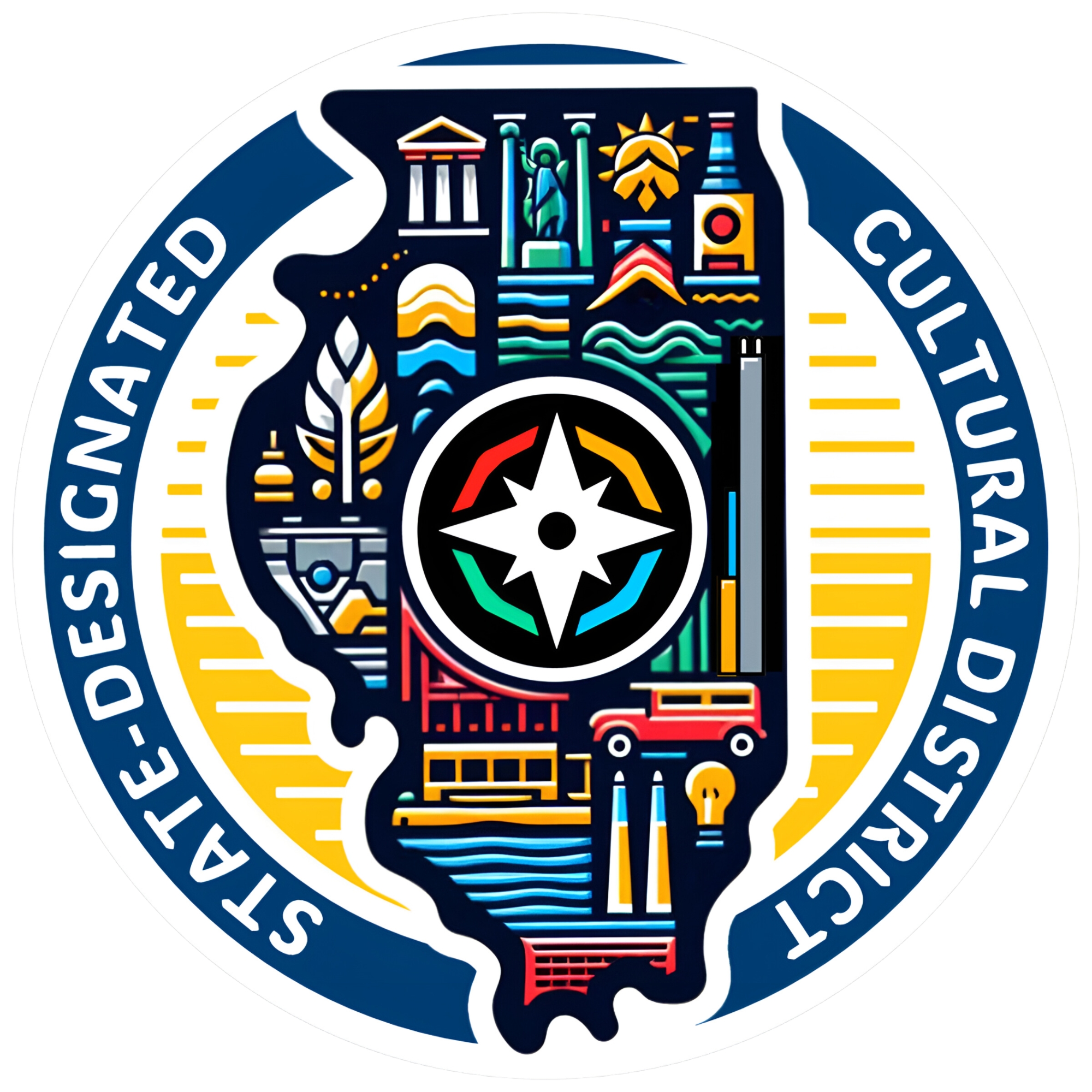 State cultural district logo