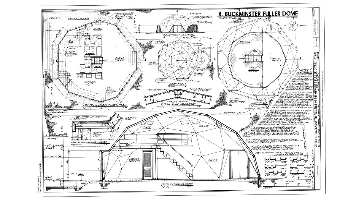 Carbondale, Richard Buckminster Fuller & Anne Hewlett Fuller Dome Home, 407 South Forest Avenue (HABS IL-1234)