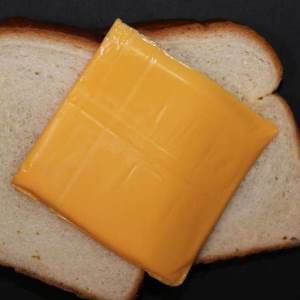 American cheese slice on white bread