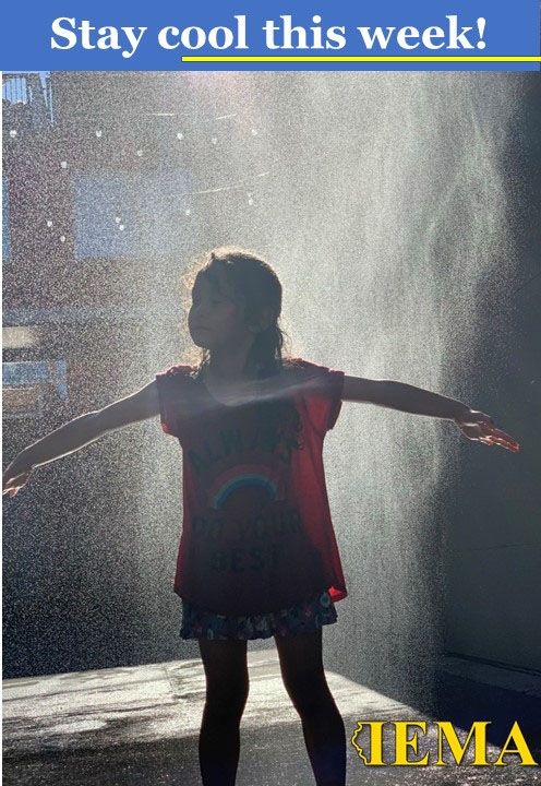 Child playing in water