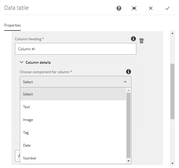 Configuring Columns