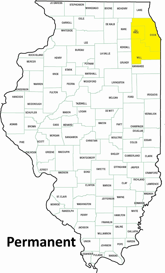 map permanent residency du page cook will counties