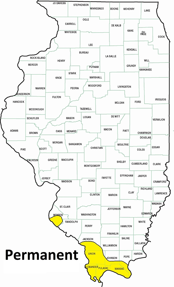 map northern cotton mouth