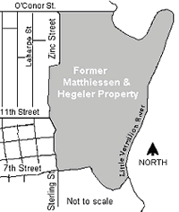 Site Location Map, Former Ocoya Landfill, Ocoya, Illinois