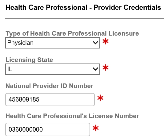 MCPP Health Care Professional Provider credentials