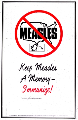 CDC Measles Immunization Promotion Poster (1980)