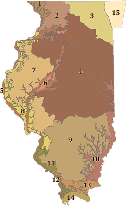 Natural Divisions map