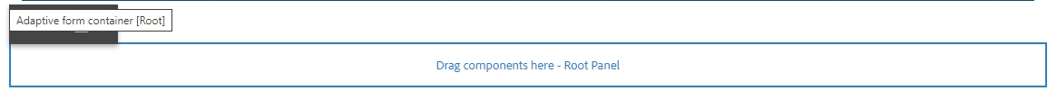 Drag components here - Root Panel