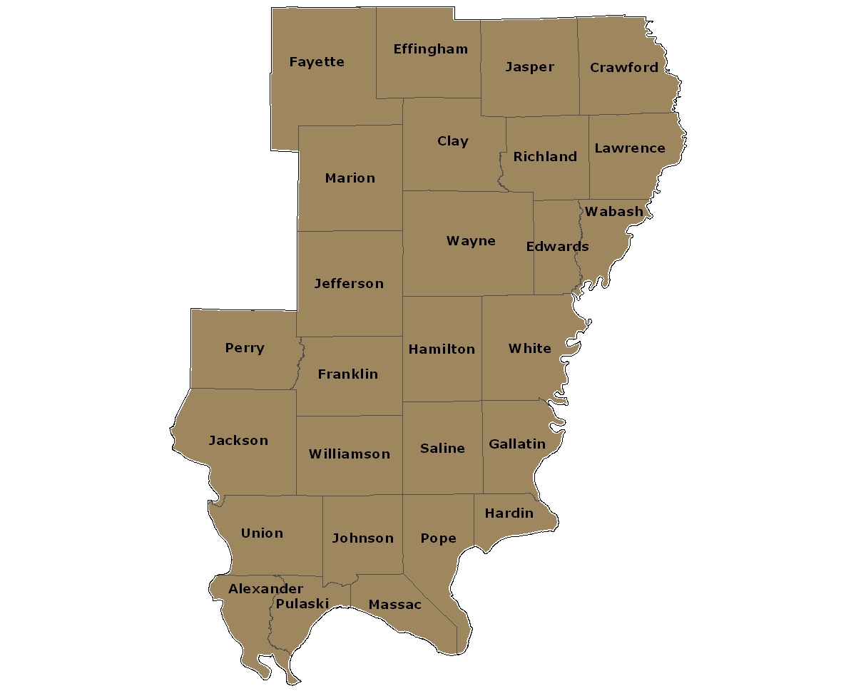 Southern Illinois County Map