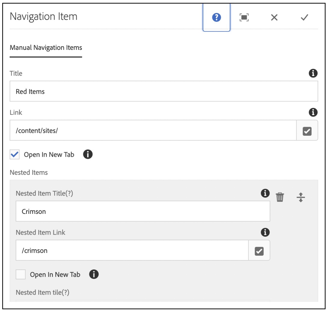 Top Nav Build