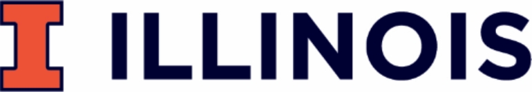 The logo for the University of Illinois Urbana-Champaign, with an I, colored orange and blue, next to the word Illinois.
